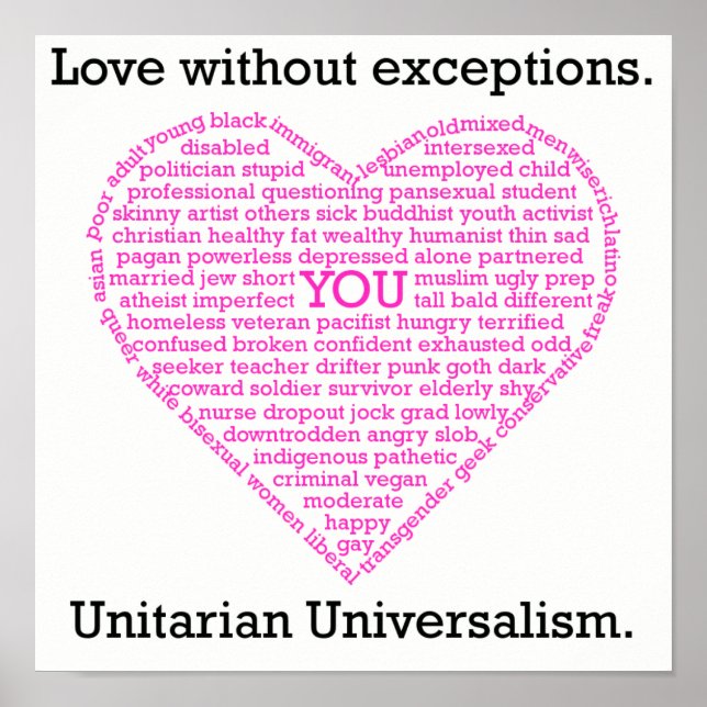Love Without Exceptions Heart Poster (Front)
