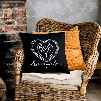 Love Without Limits Modern Custom Colour  Cushion