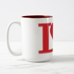 Love Wolves, I love Wolves Two-Tone Coffee Mug