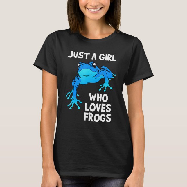 Love Women's Blue Frog T-Shirt (Front)