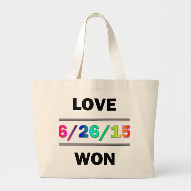 Love Won Large Tote Bag (Front)