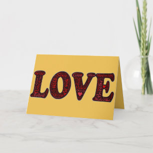 LOVE word and emoji art creation with deep meaning Card