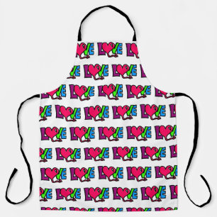 Love Word Art Typography Apron