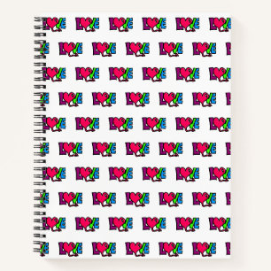 Love Word Art Typography Notebook