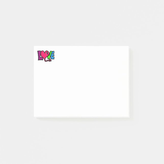 Love Word Art Typography Post-it Notes (Front)