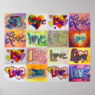 Love Word Artwork Paintings Poster Art Print