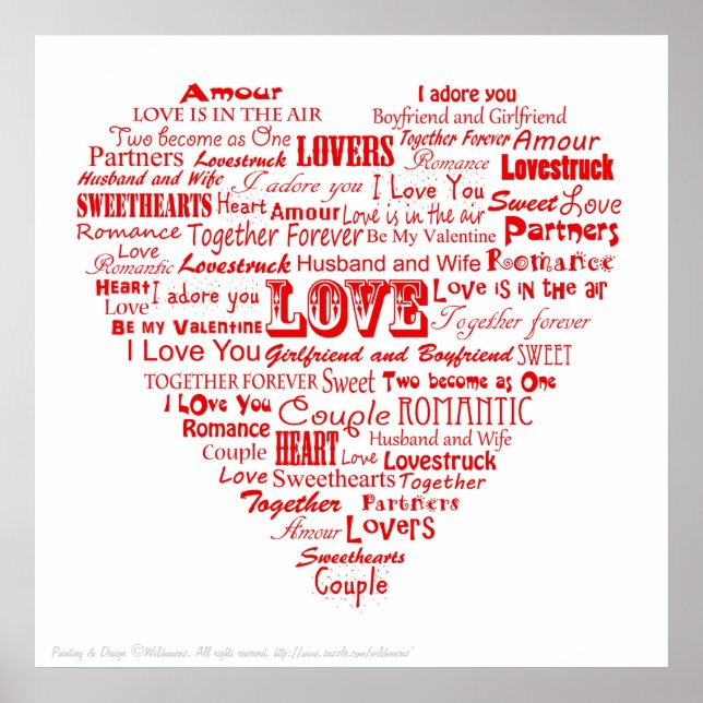 Love word collage poster (Front)