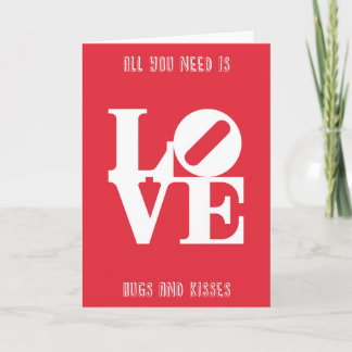Love Word Graphic and quote Holiday Card