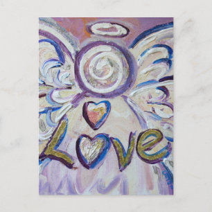 Love Word Inspirational Angel Postcard