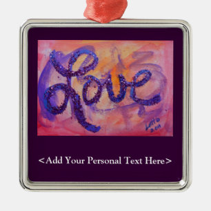 Love Word Ornament with Customised Text Option