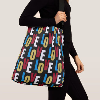 Love word pattern crossbody bag