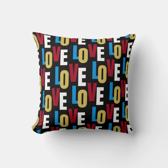 Love word pattern cushion (Front)