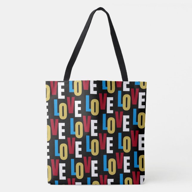 Love word pattern tote bag (Front)