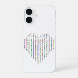 Love Word Quest - Heart Puzzle - I Love You iPhone 16 Case