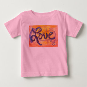 Love Word Sunset Golden Glow Glitter Art T-Shirts