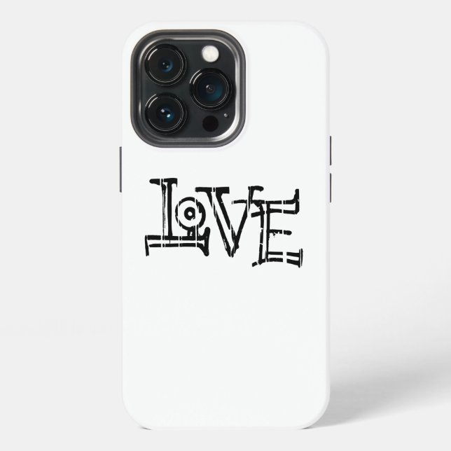 Love word typography iPhone case (Back)