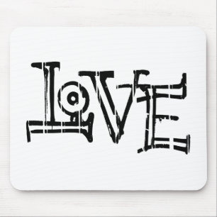 Love word typography mouse pad