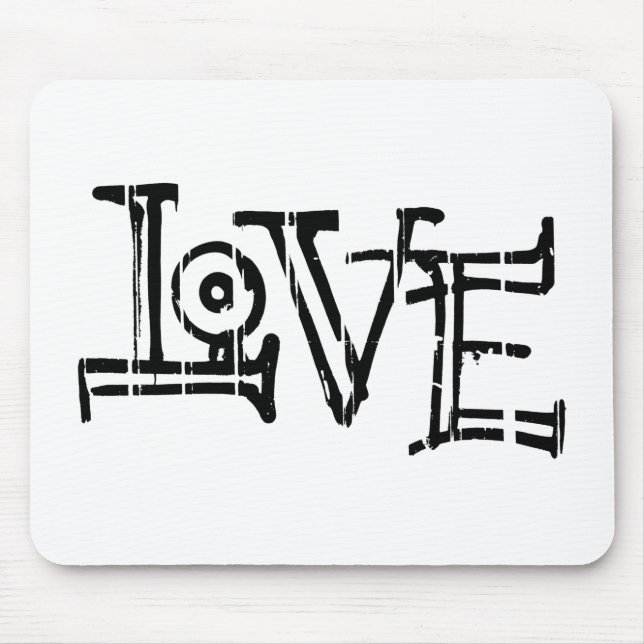 Love word typography mouse pad (Front)