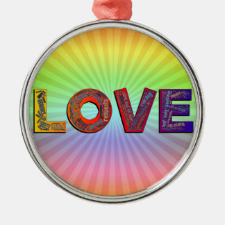 LOVE WORDS METAL TREE DECORATION