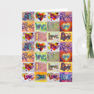 Love Words XOXO Art Greeting Card or Note Cards