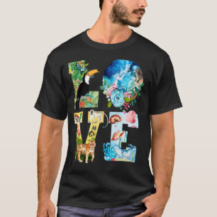 Love World Earth Day 2022 Planet Environment Anima T-Shirt