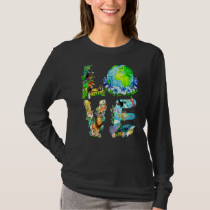 Love World Earth Day 2022 Planet Environmental Ani T-Shirt
