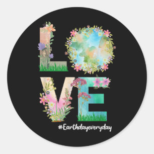 Love World Earth Day 2023 Planet Earth Day Everyda Classic Round Sticker