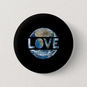 Love world earth day 2026 environmental animal tre 6 cm round badge