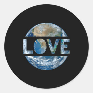 Love world earth day 2026 environmental animal tre classic round sticker