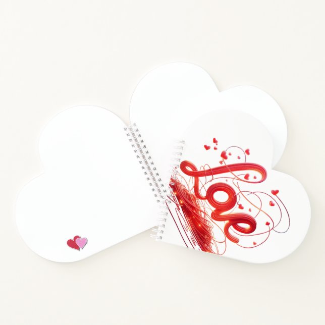 Love Woven With Red Wires Notebook (Inside)