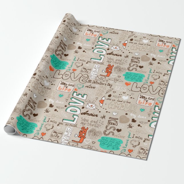 Love Wrapping Paper (Unrolled)