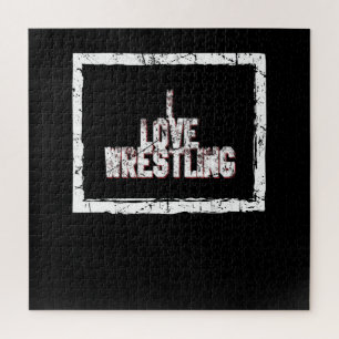 Love Wrestling Wrestler Singlet Lover Costume Gift Jigsaw Puzzle