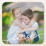 LOVE Writing Custom Photo Coaster<br><div class="desc">Photo gifts make the best gifts! Easily personalised with your text and/or photo(s) for a custom look. Designed by Berry Berry Sweet. View more designs at www.berryberrysweet.com</div>