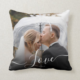 LOVE Writing Custom Photo Throw Pillow