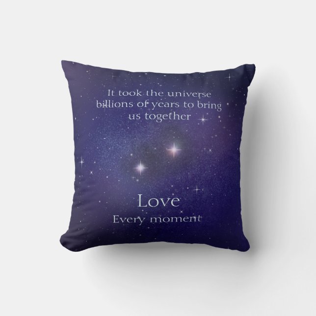Love Written in the Stars Custom Sentimental Words Cushion (Front)