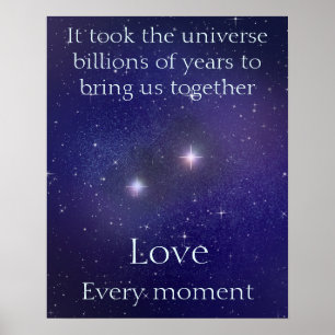 Love Written in the Stars Custom Sentimental Words Poster
