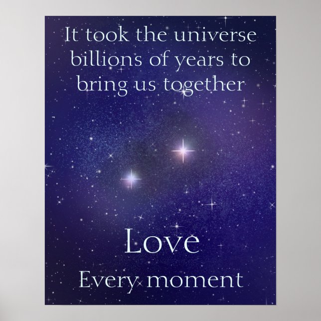 Love Written in the Stars Custom Sentimental Words Poster (Front)