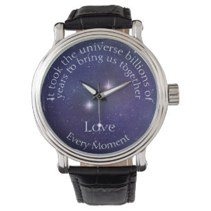 Love Written in the Stars Custom Sentimental Words Watch