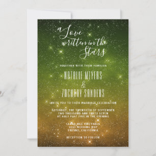 Love Written in the Stars Galaxy Wedding Invitation