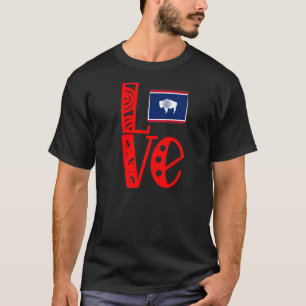 Love Wyoming In Block Letters T-Shirt