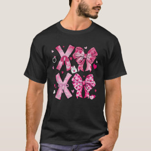 LOVE XOXO Coquette Bow Cupid Valentine s Day Men W T-Shirt