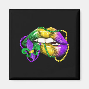 Love Y Lips Mardi Gras Carnival Fat Tuesday Men Wo Magnet