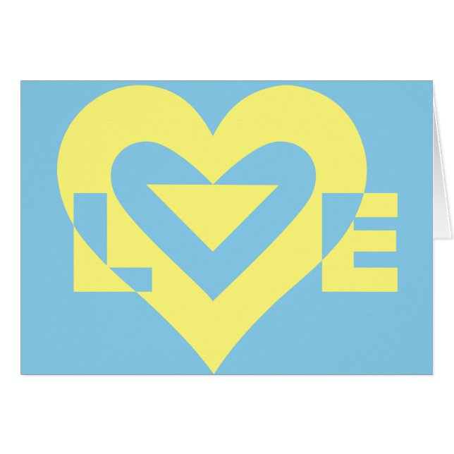 Love Yellow on Blue (Front Horizontal)