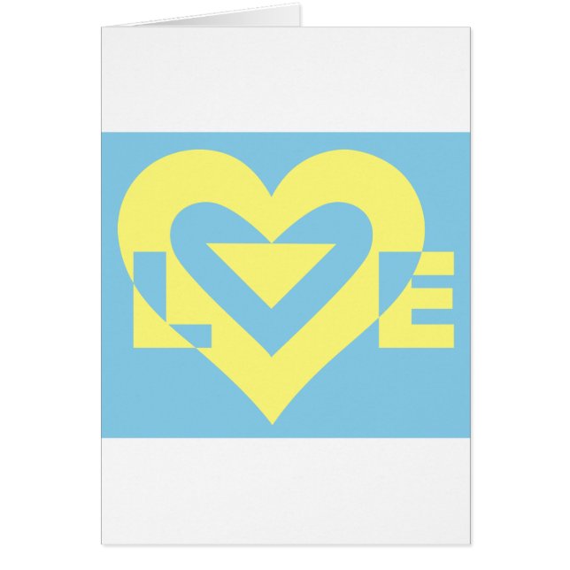 Love Yellow on Blue (Front)