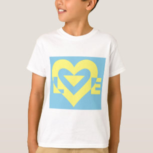 Love Yellow on Blue T-Shirt