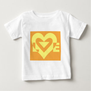 Love Yellow on Orange Baby T-Shirt