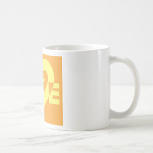 Love Yellow on Orange Coffee Mug