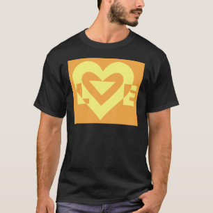 Love Yellow on Orange T-Shirt