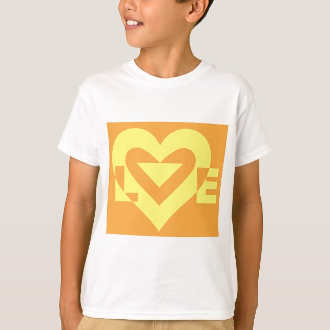 Love Yellow on Orange T-Shirt (Front)