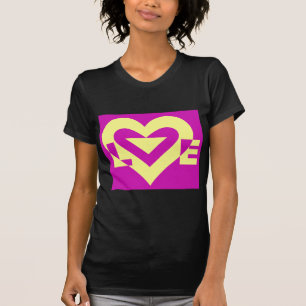 Love Yellow on Purple T-Shirt